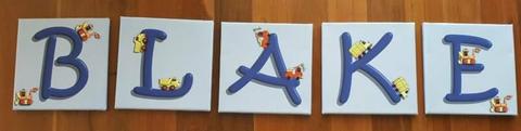 Canvas Letter Wall Prints 