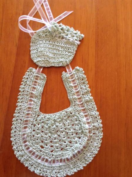 Silk Bibs Hand Crocheted