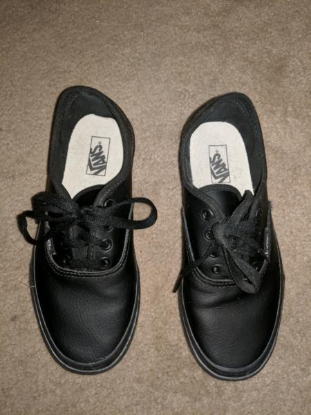 Vans Black Leather Shoes