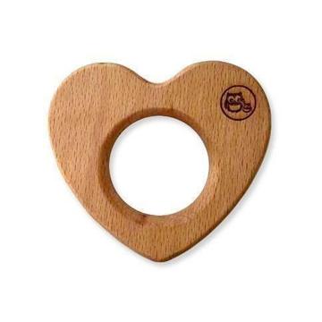 Brand New Bubba Chew Wooden Heart Teether