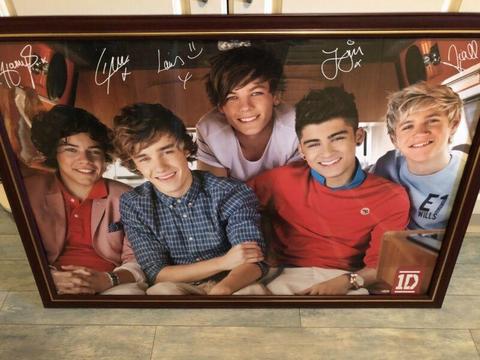 Large One Direction Framed photo 1 metre x 70 cm very large