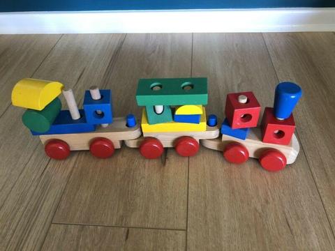 Wooden Build Your Own Train