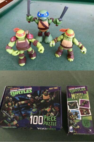 Teenage Mutant Ninja Turtles x3 100 Piece Puzzle Memory Match Game