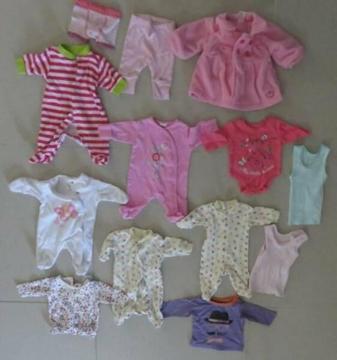 BABY GIRLS SIZE 00000-0000 MIXED BAG OF CLOTHES 13 PCES
