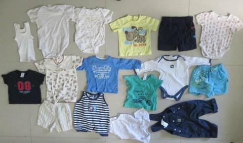 BABY BOYS SIZE 00/000 MIXED BAG OF CLOTHING 16 PIECES