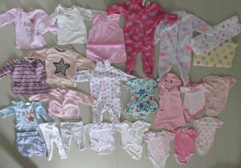 BABY GIRLS SIZE 00 MIXED CLOTHING 24 PIECES