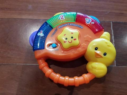 VTECH MUSICAL TAMBOURINE TOY FOR CHILDREN AGED 3 MONTHS AND OVER