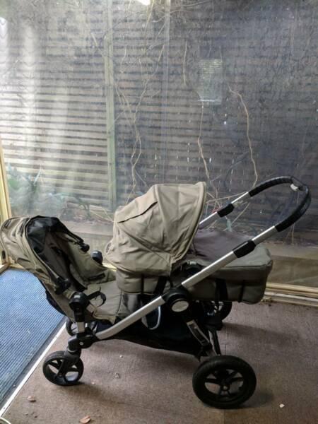 Baby Jogger City Select Double Pram with Bassinet