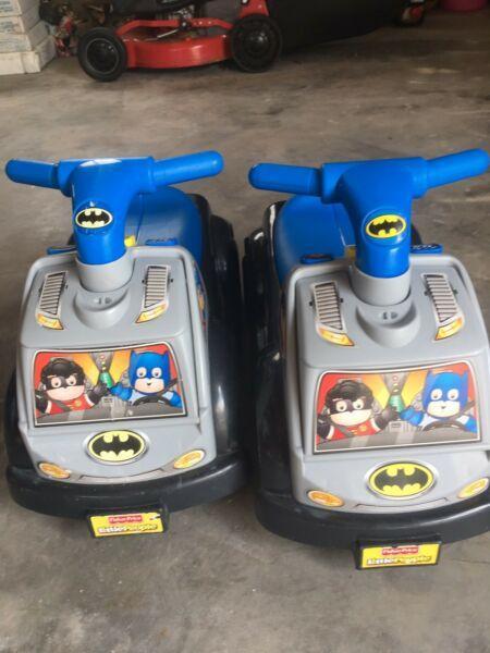 Ride on Batman cars $15 for both