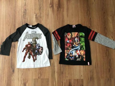 Avengers long sleeve shirts size 8