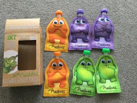 Little Mashies reusable pouches - brand new