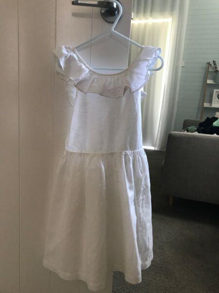 Size 7 Girls Country Road White Dress