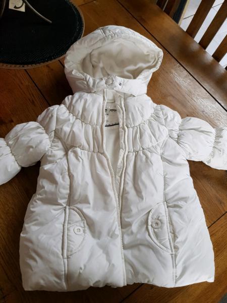 White Winter Coat age 3-4
