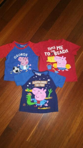 Sz 3 boys peppa pig shirt bundle