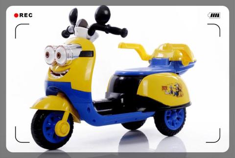 Remote Control Rechargeable Minion Kids Ride Moto Bike With Song