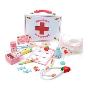Wow kid Wooden Classic Pretend Toy Medical Doctor Box 23pcs#MG017