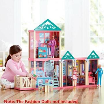 Wow Pretend Toy Wooden & Plastic Doll House 1m &21 Accessories