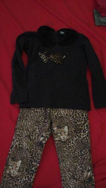 Dolce Gabbana top with OshKosh pants size 4