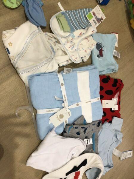 Bulk baby boy brand new clothes items