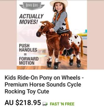Kids ride-on horse