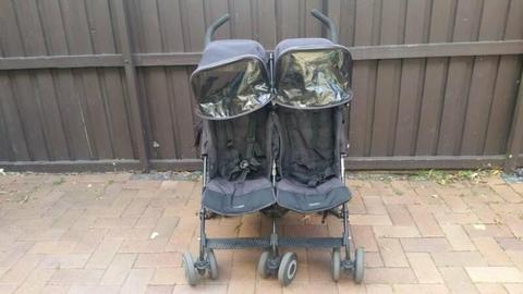 Maclaren twin stroller. Baby twin stroller