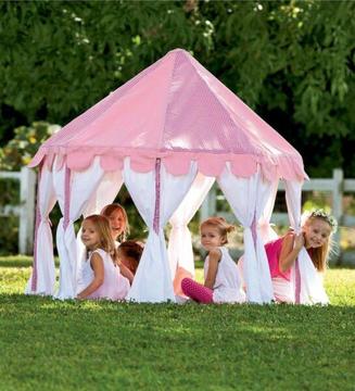 Cotton Canvas Pink Party Pavilion Play Tent