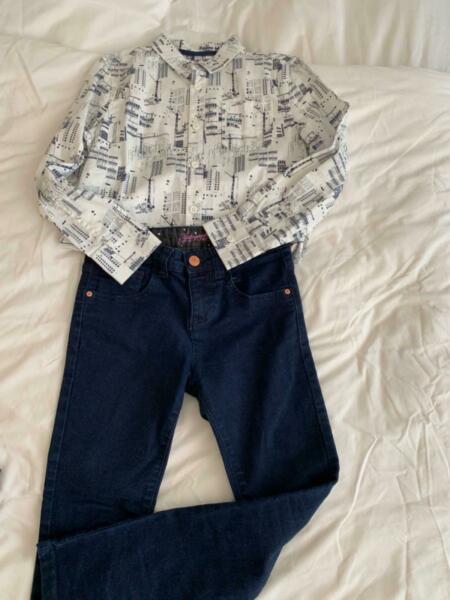 Boys smart shirt and jeans (British brands) age 9
