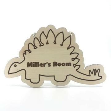 Unique Kids Gift - Personalised Wooden Stegosaurus