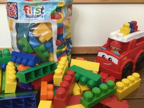 Mega bloks / bricks and fire engine / truck - toy