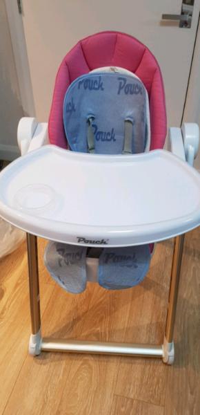 Pouch highchair one year new