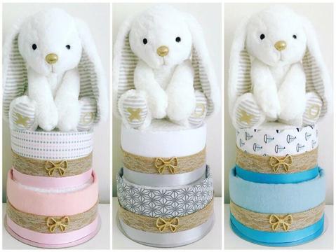 Bunny Two Tier Nappy Cake