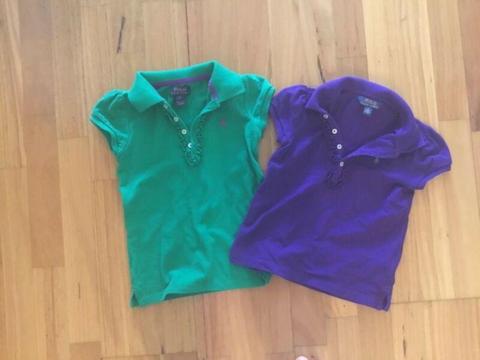 2 Ralph Lauren girls polo shirts
