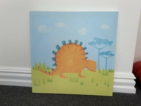 Children's wall art - stegosaurus print
