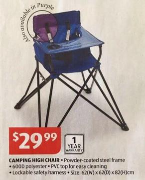 Two as new camping high chairs