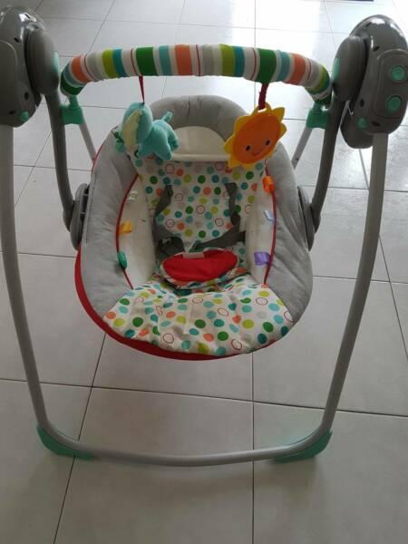 Bright Starts Itsy Bitsy Jungle Musical Portable Swing RRP $89