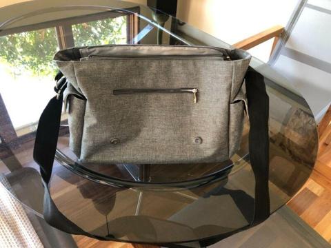 Elegant Baby nappy bag - grey and black