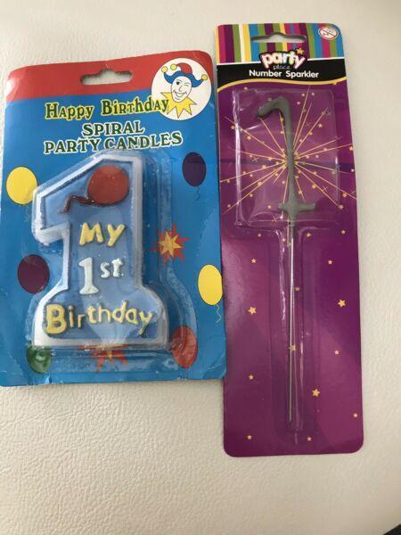 My first birthday candles