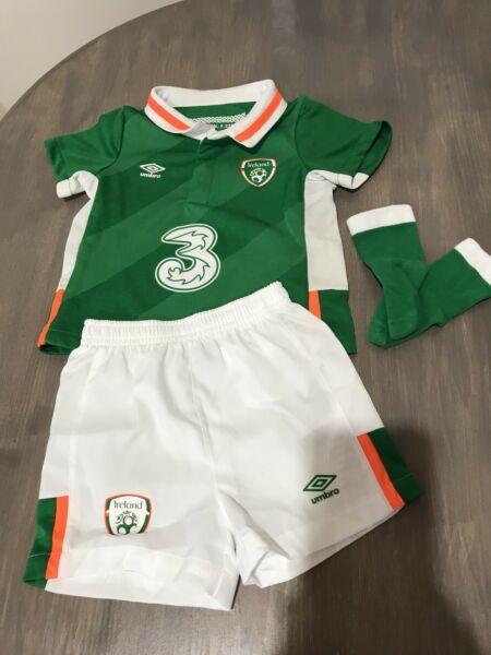 Ireland home baby kit soccer football jersey shorts socks