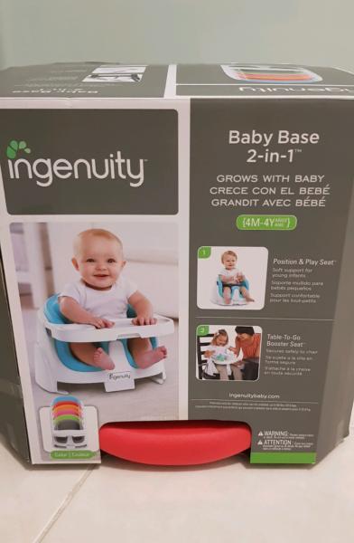 Baby Booster Seat- Ingenuity Babe Base- Slate