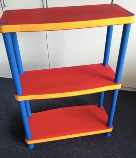 PLASTIC COLOURED SHELVING - good stuctural Condition