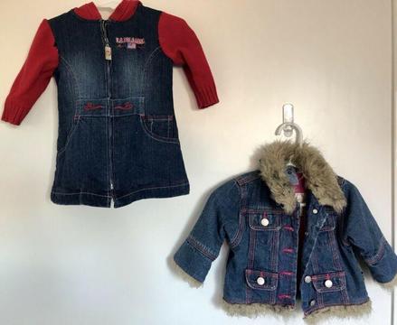 Toddler denim jacket and dress