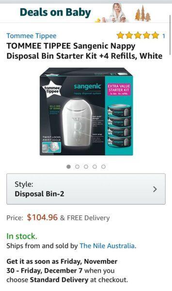 Tommee Tippee Nappy Disposal System Starter Kit