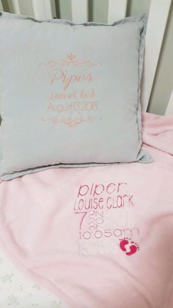 Embroidered Baby bedroom set