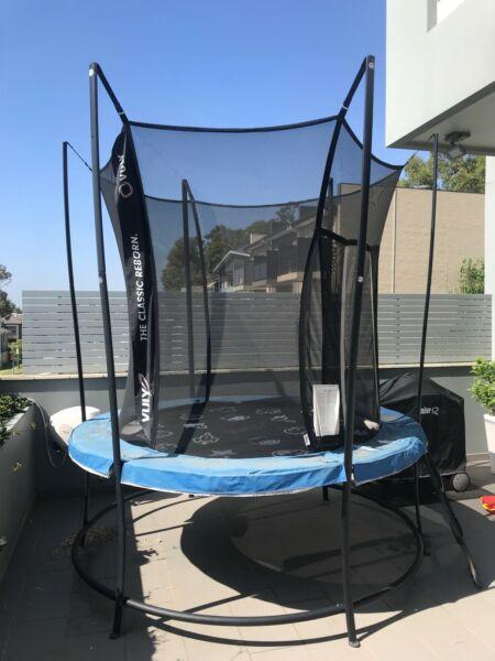 Vuly 2 Trampoline 8ft with ladder and wind breaker