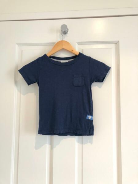 Purebaby size 3 boys blue tshirt