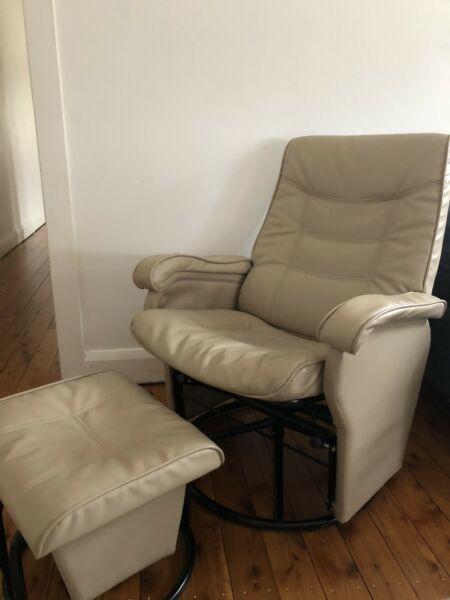 Nursing / glider chair and foot stool