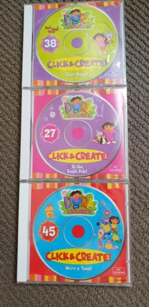 X3 NEW Dora Click and create PC CD/ROM games