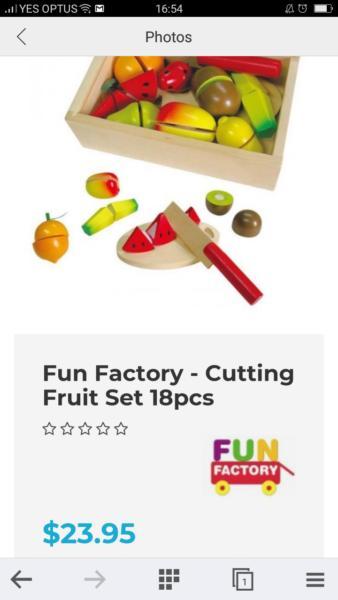 Educational/Occupational therapy - Fruit cutting set (Brand New)