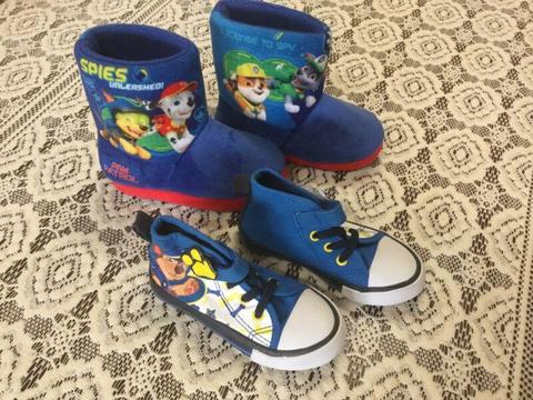 Boys Paw Patrol shoes and slippers size 6