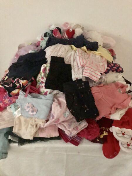 Bulk lot of baby girl clothes size 00000 to 0